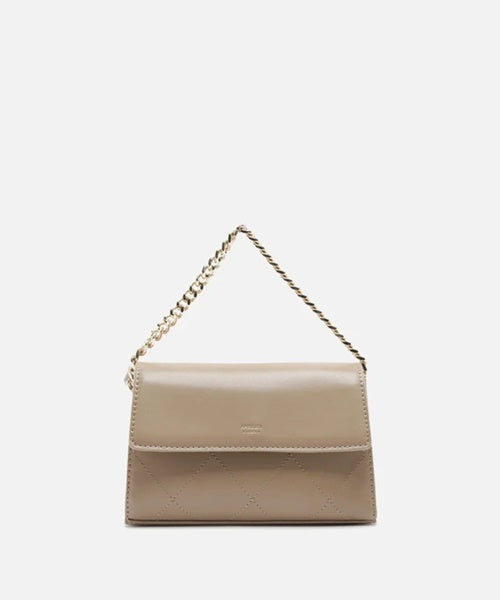 Bolsa Tiracolo Marrom Pequena Corrente Metal