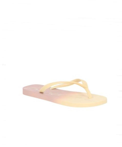 Chinelo em Borracha com Degradê Amarelo/Rosa