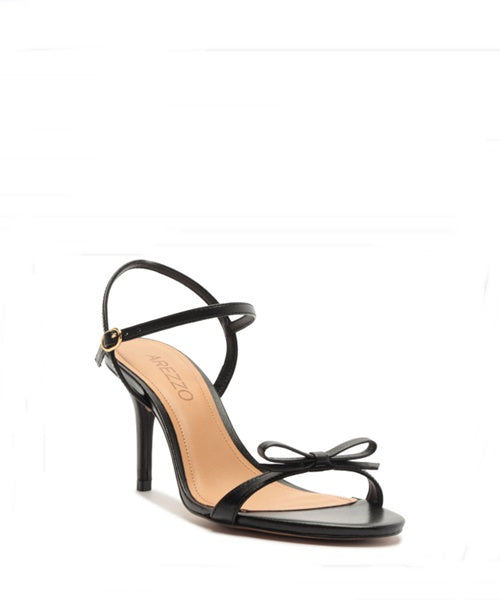 Sandália Preto Salto Fino Laço