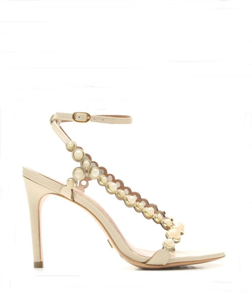 Sandália Salto Alto Panacota Perola