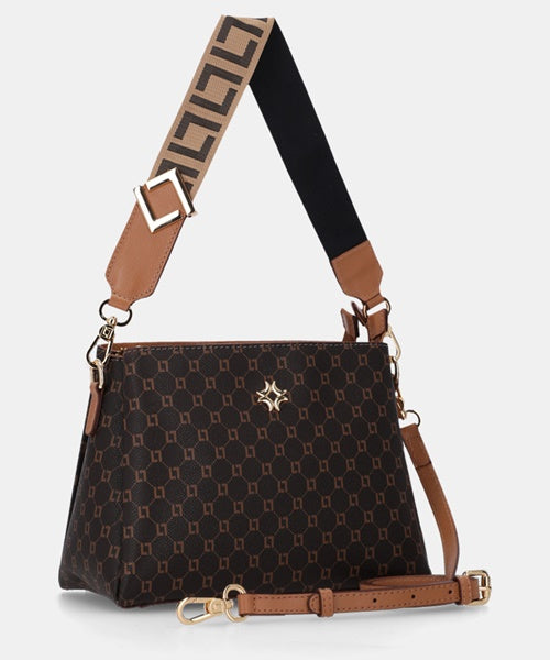 Bolsa Tote Média Monograma Ll Mocca