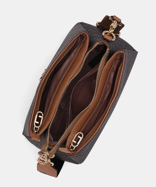 Bolsa Tote Média Monograma Ll Mocca