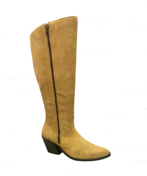 Bota Cano Alto Camurça Caramelo - Arara Brasil