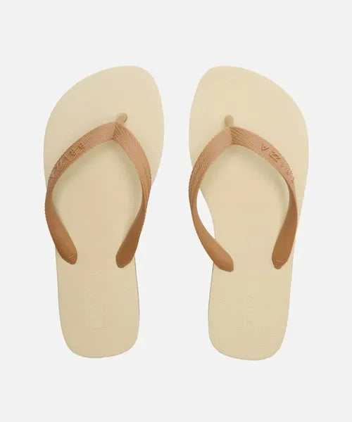 -Chinelo de Dedo Marrom Bicolor Roma Basics